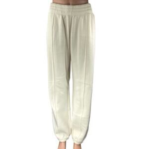 NEW Nike White High Elastic Waist Loose Fit Activewear Jogger Sweatpants Size M